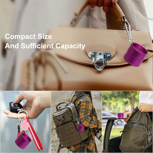 Mini Travel Ring Holder Keychain, Portable Jewelry Holder Keychain - color: 1-Tier Purple