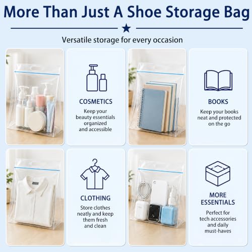 Waterproof Shoe Bags for Travel Packing Storage - size: 15-pack