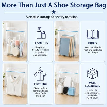 Waterproof Shoe Bags for Travel Packing Storage - size: 15-pack
