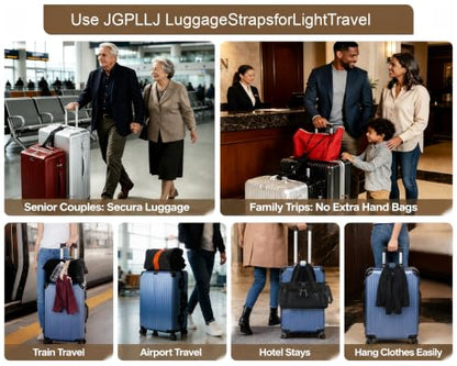 Luggage Strap for Luggage, Family Set (2)(RED) - color: RED