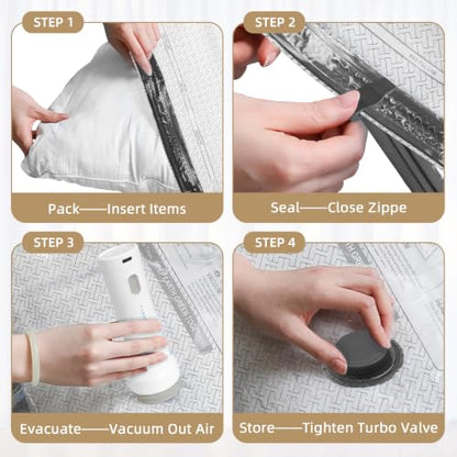 9 Pack Vacuum Bags for Travel with Electric Pump, Space Saver for Storage - size: 9 P