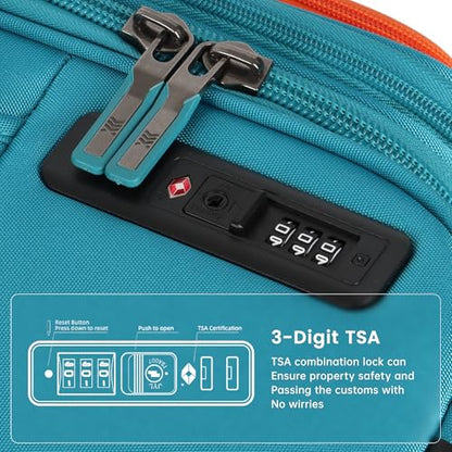 Suitcases w/Wheels 32 inch Luggage,Large Softside Suitcase - color: SkyBlue, size: Checked-Extra Large 32-Inch