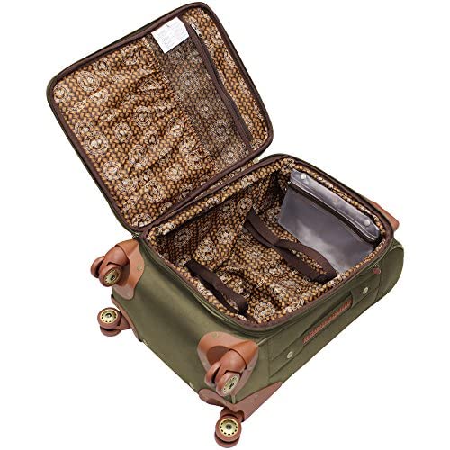 Pathfinder 28 Inch Luggage with Spinner Wheels Softside Expandable Large Suitcase - color: Olive, size: 28-Inch Suitcase