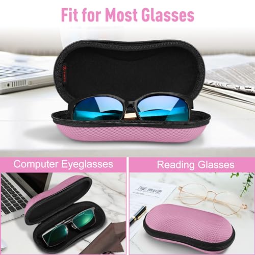 FINTIE Sunglasses Case, Hard EVA Shell Shockproof Sport Glasses Case - color: Pink