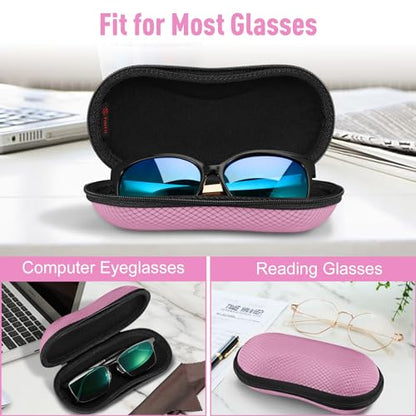 FINTIE Sunglasses Case, Hard EVA Shell Shockproof Sport Glasses Case - color: Pink