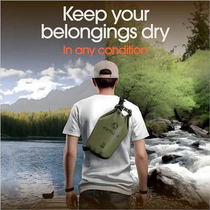 Earth Pak Waterproof Dry Bag - Roll Top Waterproof Backpack Sack Keeps Gear Dry for Kayak with Waterproof Phone Case - color: Camo, size: 10L