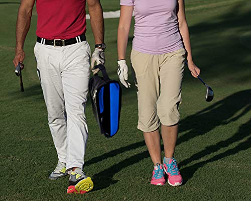 Outdoor Golf Shoes Bags Travel Mesh Zippered Sport Shoe Bag Blue - color: Blue