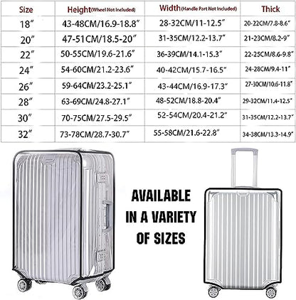 FF1 Luggage Protector Suitcase Cover PVC Bag Dust Proof Travel Suitcase Fits Most 20" - size: 20"