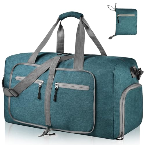 Dimayar 65L Foldable Duffle Bag, Travel & Weekender, Overnight, Gym - color: Green, size: 65L