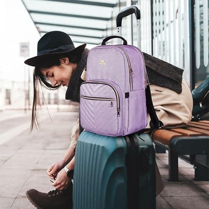 MATEIN 17 Inch Laptop Backpack, Womens College Backpack for School - color: Purple, size: 17inch