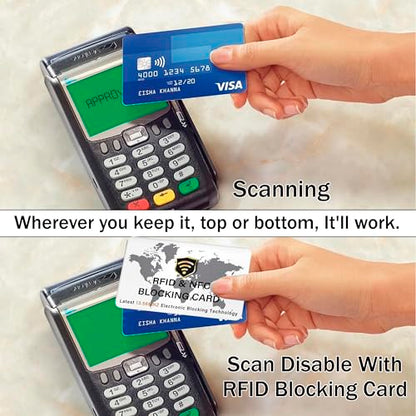 SaiTech IT 5 Pack RFID Blocking Card for Credit Debit ID Card, WM White - color: White WM