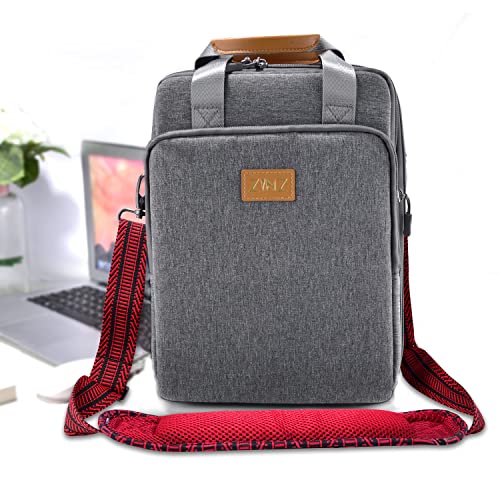 Shoulder Strap 58" Ultra-Thick Fixed Padded and Adjustable Buckles Crossbody Strap for Briefcase Laptop Bag Luggage - color: Black Red Jacquard