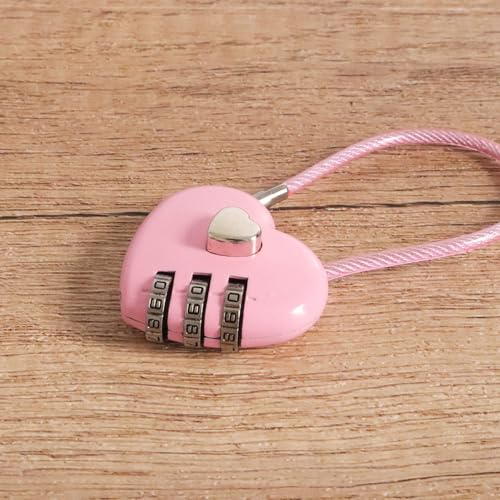 4 Pcs Heart Padlock Small Heart Lock with Key for Jewelry Box Diary Book