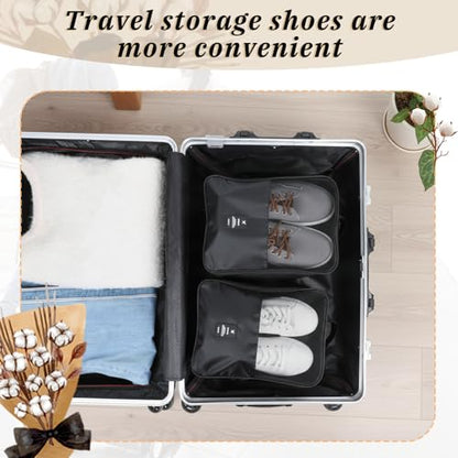 2 PCS Shoes Bags for Travel, Holds 2 Pair of Slippers and 1 Pair of Sneaker