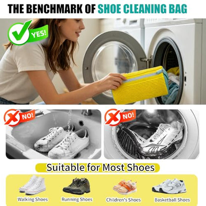 2 Sets of Shoe Washing Machine Bag Kit 3 In One,Laundry Bags