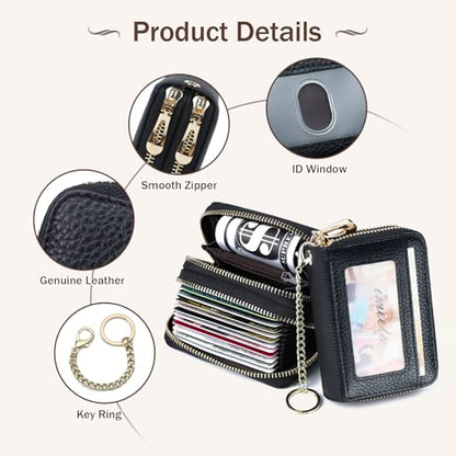 imeetu Rfid Credit Card Holder, Businese Card Case, Wallet for Women Men - color: Max - Black