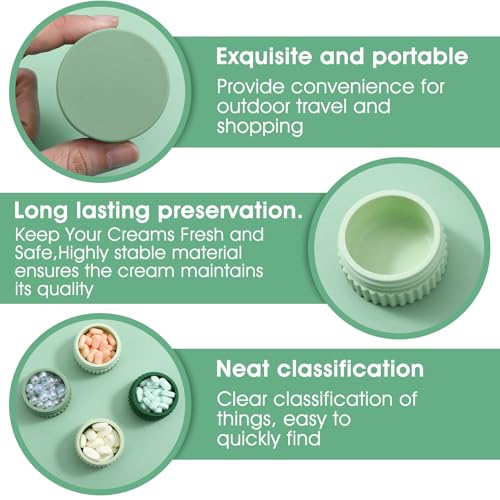 4pcs Silicone Travel Containers,Small Travel Containers For Creams