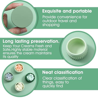 4pcs Silicone Travel Containers,Small Travel Containers For Creams