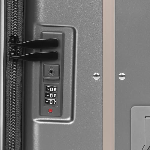 Ride On Suitcase for Kids Ages 2-12, Widened Handle Luggage with Seat & Front Pocket, Lightweight Hardshell Travel Case with 360° Silent Spinner Wheels and TSA Approved Lock,Grey - color: Grey