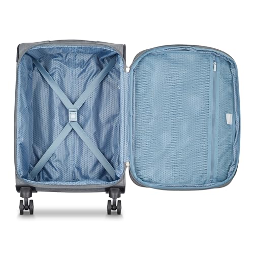 DELSEY PARIS Rami Softside Expandable Luggage with Spinner Wheels, Grey, 3 Piece Set (20/24/28) - color: Grey