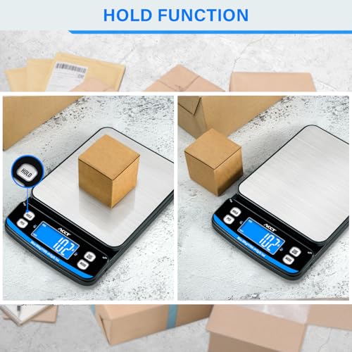 110 lb x 0.1 oz Postal Scale, Stainless Steel Platform mailing Scale