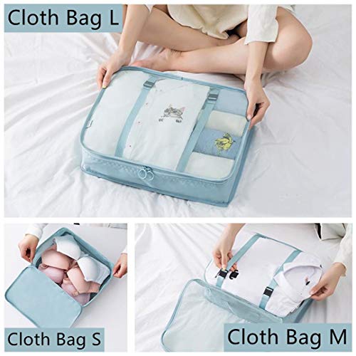 Luggage Packing Organizers Packing Cubes Set for Travel (blue) - color: blue 6pc