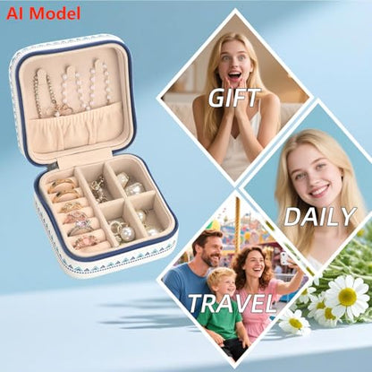 shunmei Mini Travel Jewelry Box, Personalised Pattern, White Eyes - style: White Eyes