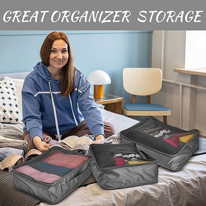 Silkfly 8 Pcs XL Packing Cube for Travel Luggage,Simple,Gray - color: Gray, size: Simple