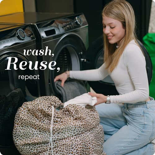 Handy Laundry XL Nylon Laundry Bag 30"x40", 60 lb Capacity, Leopard - color: Leopard, size: 30" x 40"