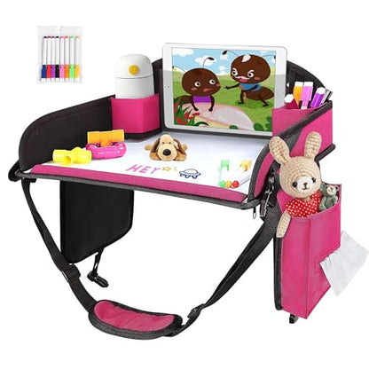 Kids Lap Desk Tray for Road Trip Activities, Portable, Pink 1PCS - color: Pink-1PCS