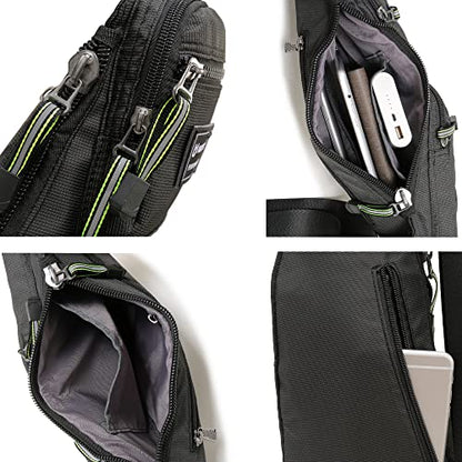 NICGID Sling Bag Chest Shoulder Backpack Crossbody Daypack for Men Women - color: Dark Green