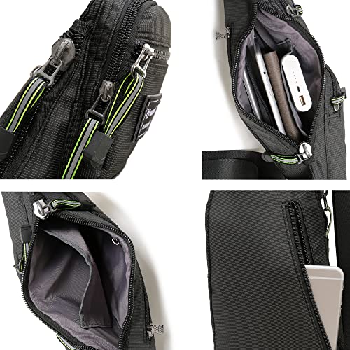 NICGID Sling Bag Chest Shoulder Backpack Crossbody Daypack for Men Women - color: Dark Green