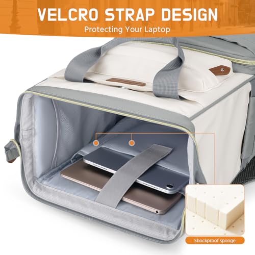Maelstrom Laptop Backpack for Women Men, 15.6-17.3" Waterproof Travel Bag - color: Grey, size: 15.6 Inch