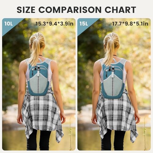 15L Small Hiking Backpack - Lightweight Foldable Backpack, Blue - color: Blue, size: 15L