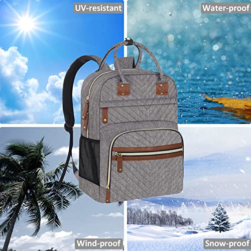 Tenot Diaper Bag Backpack for Women with Insulated Pockets Grey - color: Grey, style: Standard