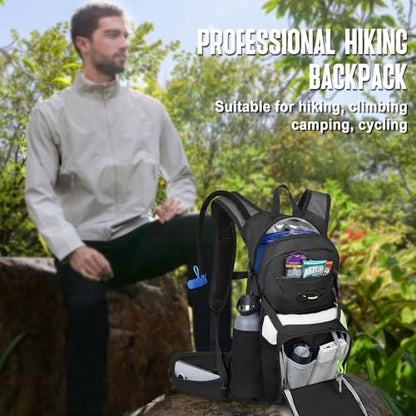 N NEVO RHINO Hydration Backpack, 18L Hiking Backpack with 3L Water Bladder - color: Black