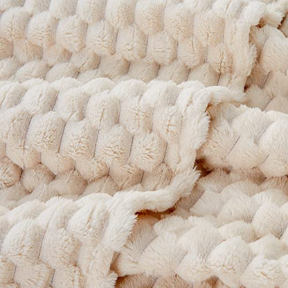 EXQ Home Beige Soft Fleece King Blanket Cozy Throw for Bed,Turtle Shell - color: Beige, size: King