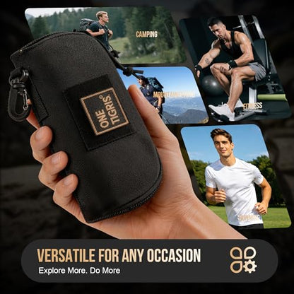 ONETIGRIS Hard Shell Sunglasses Case MOLLE Tactical Eyeglasses Pouch - color: Black