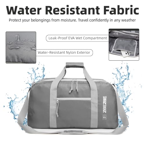 Foldable Travel Bag 85L, Extra Large Duffel for Camping & Trips - color: Dark Gray, size: 85L
