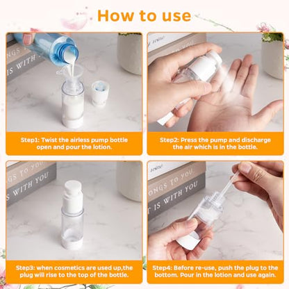 13 Pack Big Travel Size Containers, Airless Pump Bottles Jar Kit