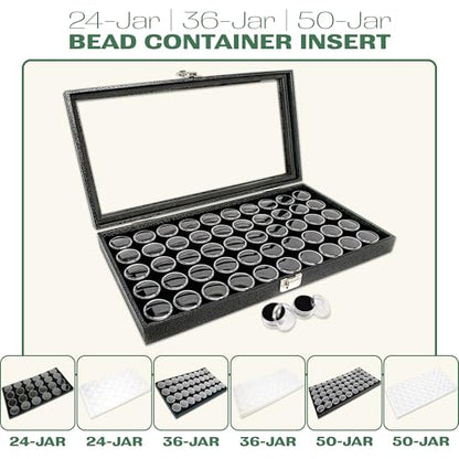 The Display Guys 2-Pack 50-Compartment Jewelry Tray Insert, Black - color: Black, size: Compartments - 50