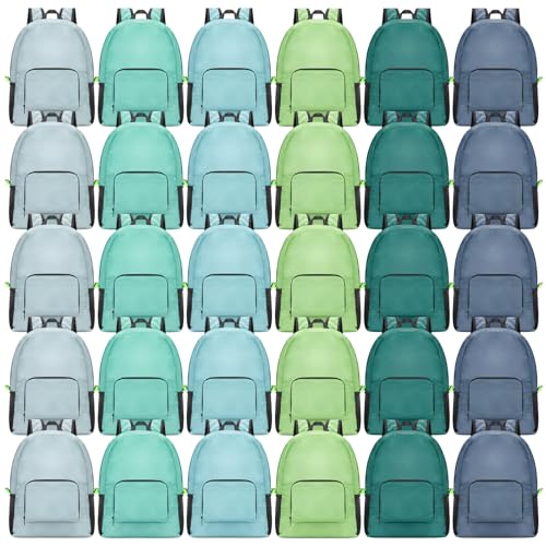 Sherr 30 Pack Bulk School Backpacks, Lightweight Book Bags Foldable Bookbags for Students Classroom Back to School Supplies(Fresh Colors) - color: Fresh Colors
