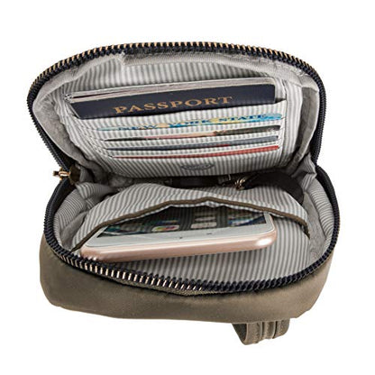 Travelon Anti-Theft Tailored Crossbody Phone Pouch - color: Sable