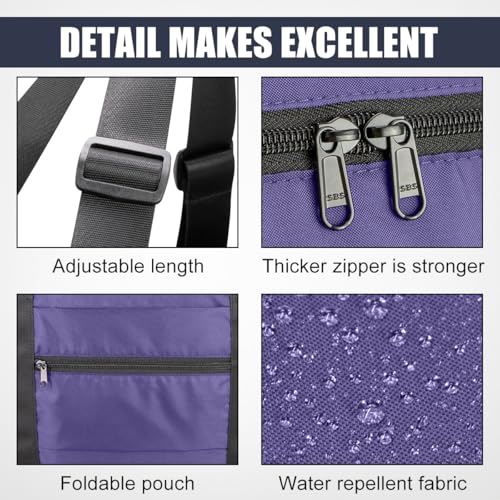 Duffle Bag for Travel Foldable Personal Item Travel Bag, 40L, Purple - color: Purple, size: 40L