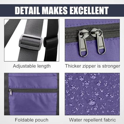 Duffle Bag for Travel Foldable Personal Item Travel Bag, 40L, Purple - color: Purple, size: 40L