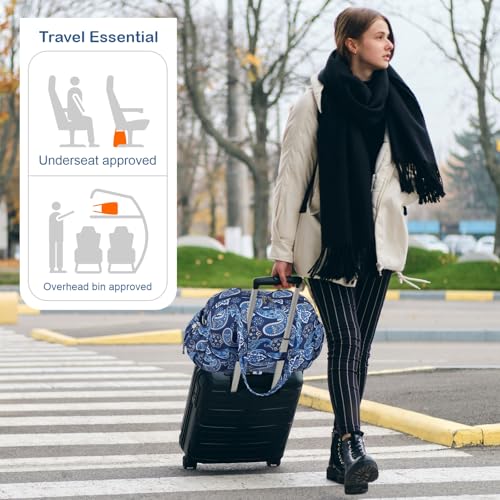 TOPDesign Travel Duffel Bag, Puffy Carry On Overnight, Gym Bag w/Wet Pocket - color: Bandanna