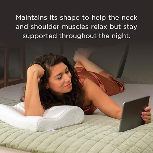 Tempur-Pedic TEMPUR-Ergo Neck Pillow, Medium Profile, White - size: Medium Profile