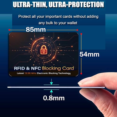 SaiTech IT 5 Pack RFID Blocking Card for Credit Debit Card, Orange Black CL - color: Oragne CL