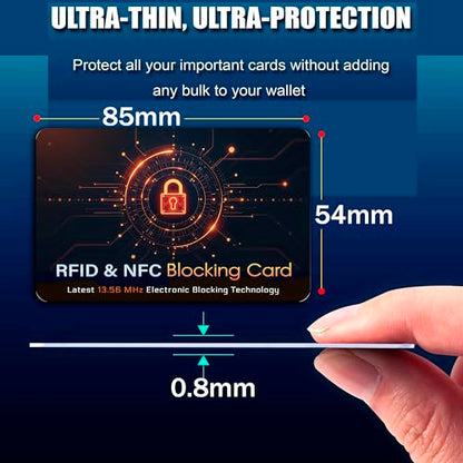 SaiTech IT 5 Pack RFID Blocking Card for Credit Debit Card, Orange Black CL - color: Oragne CL