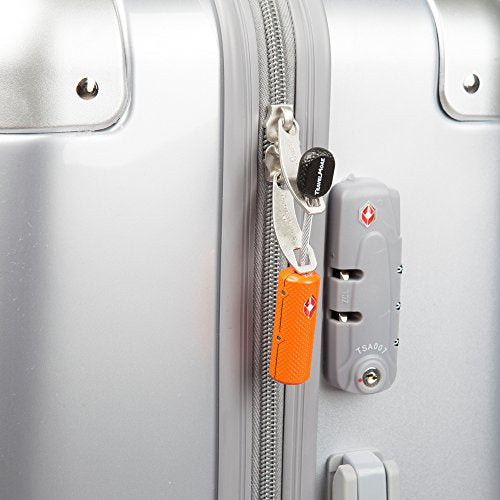TravelMore TSA Approved Locks for Luggage with Keys, Secure Travel Locks - color: 2 Pack - Orange